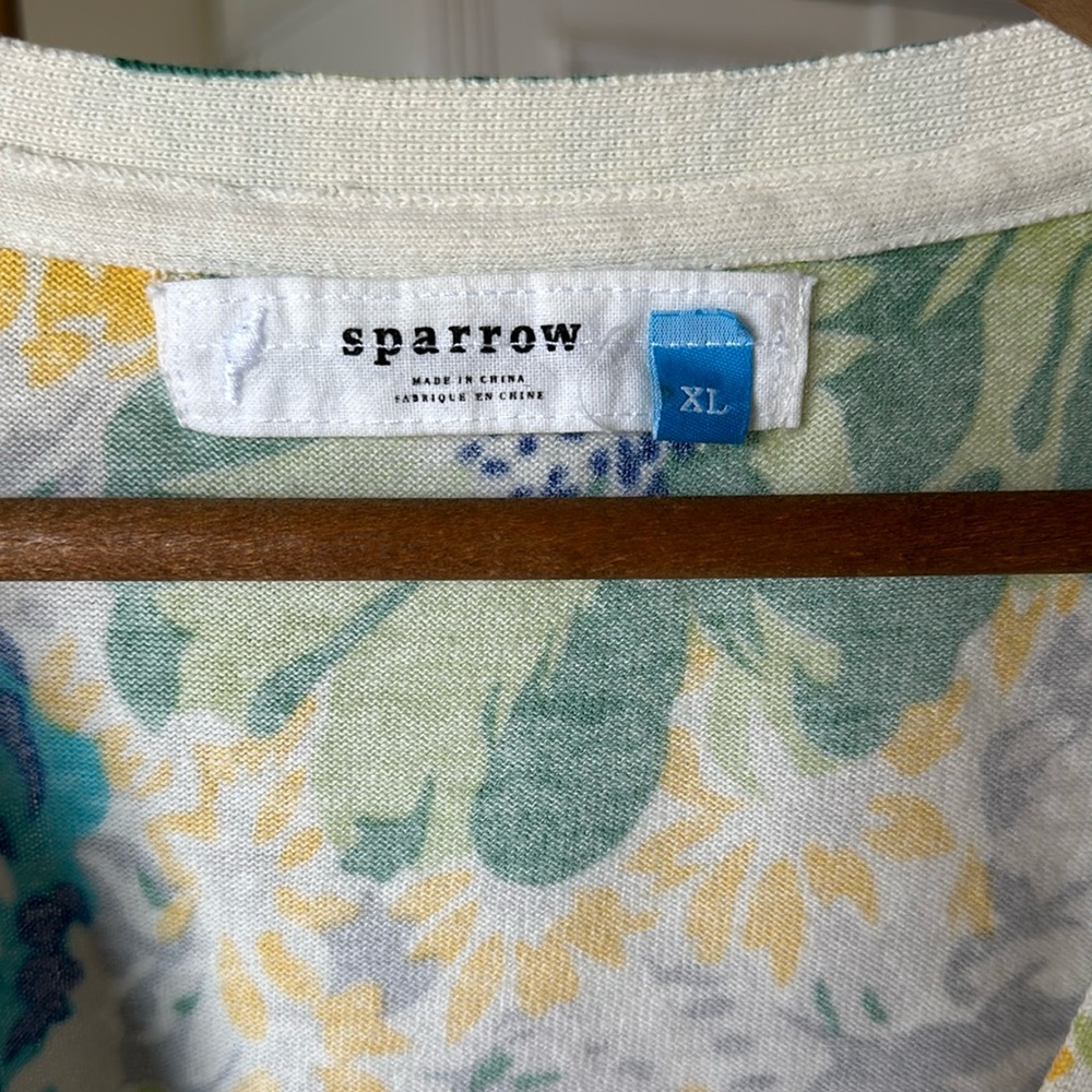 Anthropologie Floral V-Neck Cardigan - Picture 2 of 6